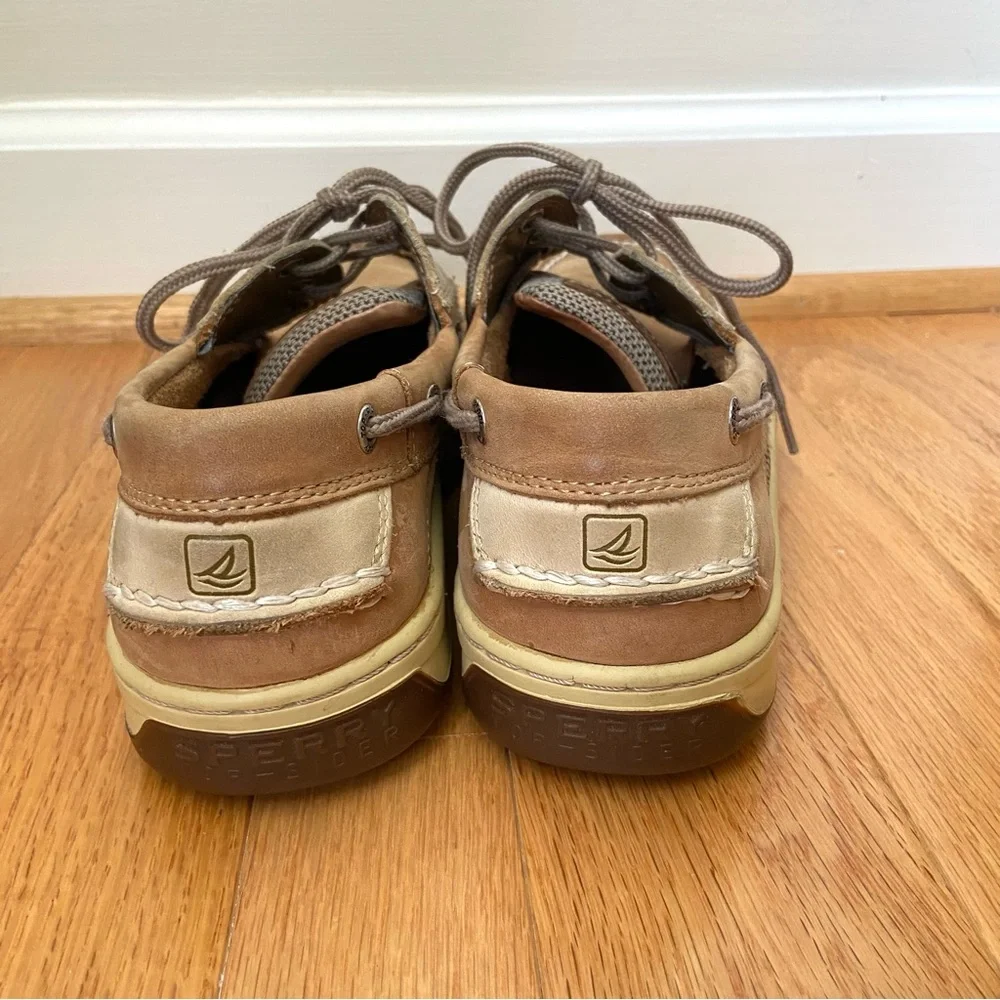 Sperry Top-Sider Billfish 3-Eye Tan Beige Boat Shoes Men's 8.5 W Preppy 0799023